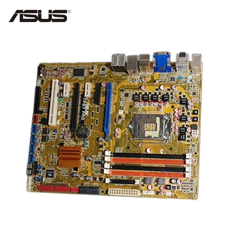 Original Used Asus P7P57 PRO Desktop Motherboard P57 Socket LGA 1156 DDR2 SATA2 ATX 100% Fully Test original used asus p5kpl desktop motherboard g31 socket lga 775 ddr2 sata2 atx 100% fully test