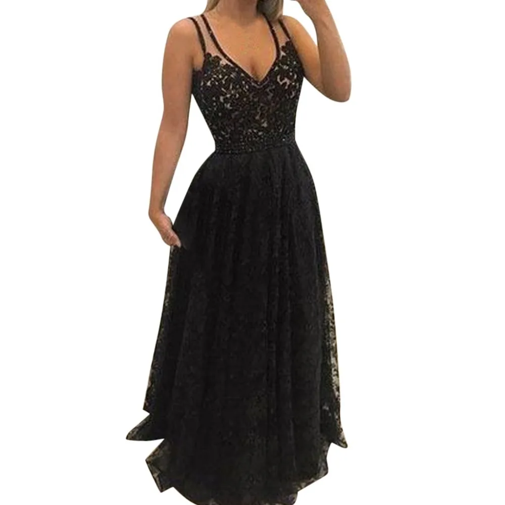 Fashion Women 2019 Summer New party Daily Sexy Backless Lace Round Collar Grace Style Dinner Suit Short Sleeve Dress Hot Sale