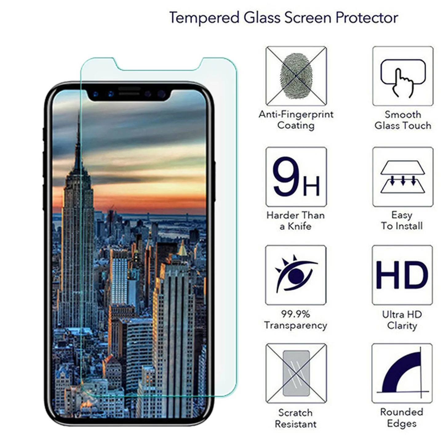 Voor + Terug Gehard Glas Screen Protector For iphone X10