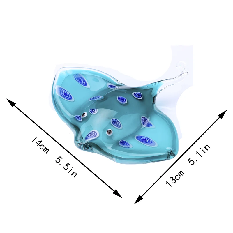 H& D Аквариум Синий Дьявол рыба художественное стекло ручной выдувное море фигурка животного коллекция Муранского Искусства стиль для домашнего офиса Декор Стола