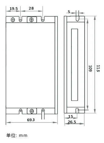 step motor drive dimension