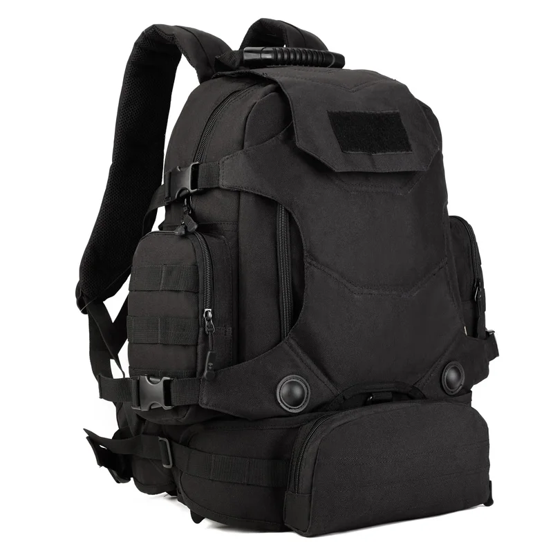 Black TACVASEN 40 л военный рюкзак, камуфляжные сумки для ноутбука, водонепроницаемый рюкзак для путешествий, армейский солдат, ранец, военные рюкзаки - Цвет: Black