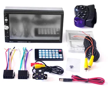 

2 DIN 7" HD In Dash Car Touch Screen Bluetooth Stereo MP3 MP5 Hands Free HD 1080P Rear View Camera Car Radio Player