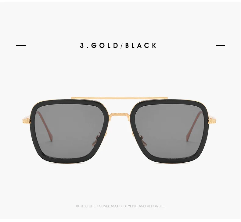 Горячая Мода Мстители Тони Старк Летающий Стиль Солнцезащитные очки для мужчин и женщин квадратные мужские s солнцезащитные очки Oculos De Sol Ретро Мужские UV400