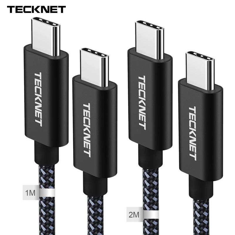 TeckNet 1 м 2 usb type C к кабель для samsung Galaxy S9 Plus поддержка PD2.0 2.4A быстрой зарядки