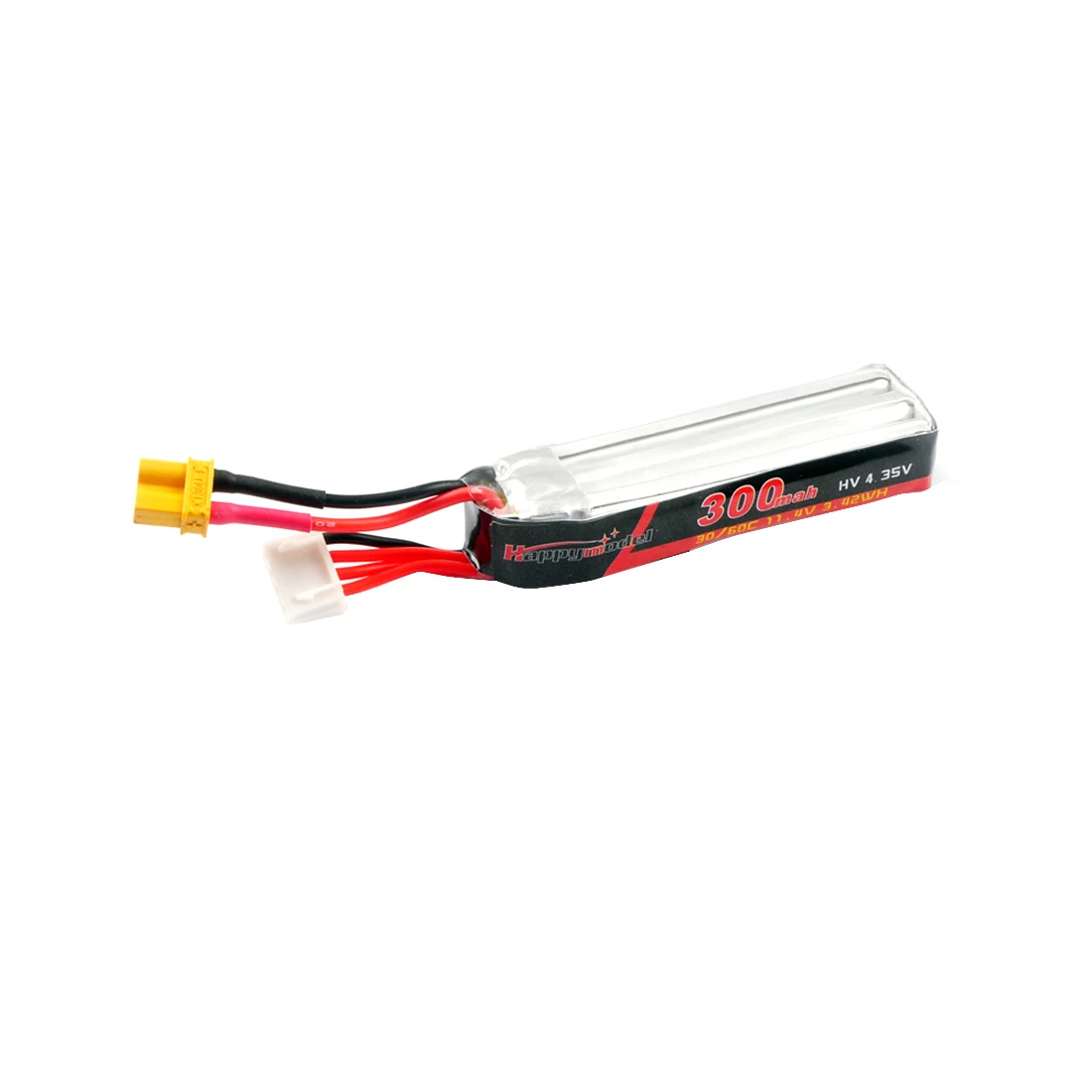 

Happymodel 3S 11.4v 300mah LIPO LIHV XT30 Connector for Mobula7 Mobula 7 HD Sailfly-X URUAV UR85 UR85HD RC FPV Drone Quadcopter