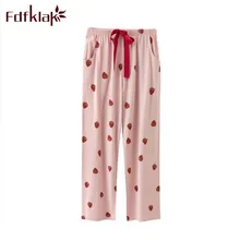 Fdfklak продукт Демисезонный сна хлопчатобумажные брюки гостиная брюки пижамы Для женщин Пижамные брюки Для женщин сна Q1182