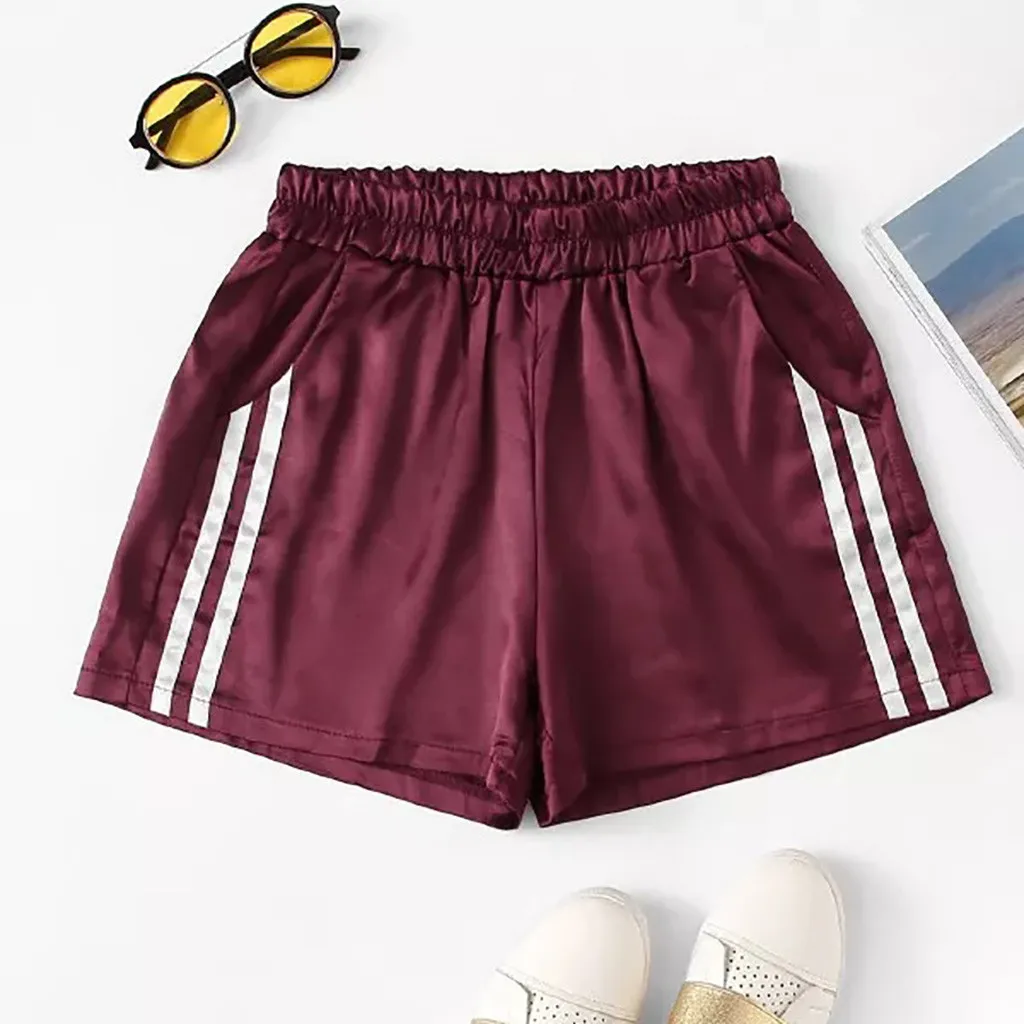 

Summer Street Fashion Shorts Women Mid Waist Short Pants Women All-match Loose Solid Soft Athletic Trouser Casual Short Femme