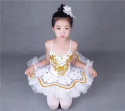 2018 новый синий желтый розовый белый балетная пачка костюмы для девочек детское платье-пачка балетки для детей балетная танцевальная