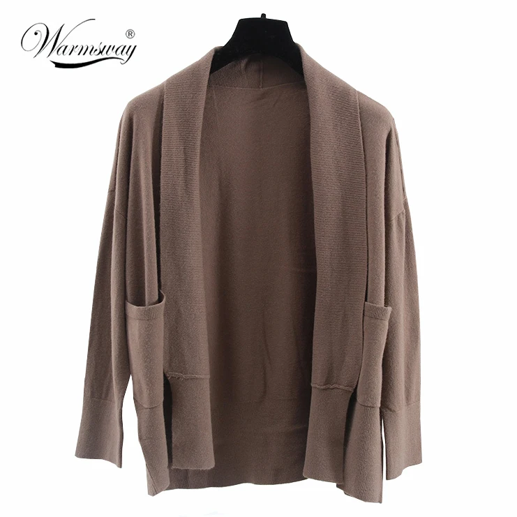 Quality guarantee droped shoulder knitted cardigan women Fashion oversized shrug sweater Autumn coat outwear C-117