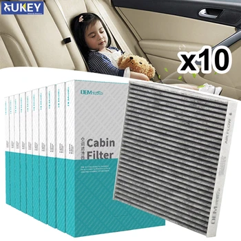 

10PC Car Activated Carbon Cabin Air Conditioning Filter K68223044AA For Jeep Cherokee KL 2013 2014 2015 2016 2017 2018 2019