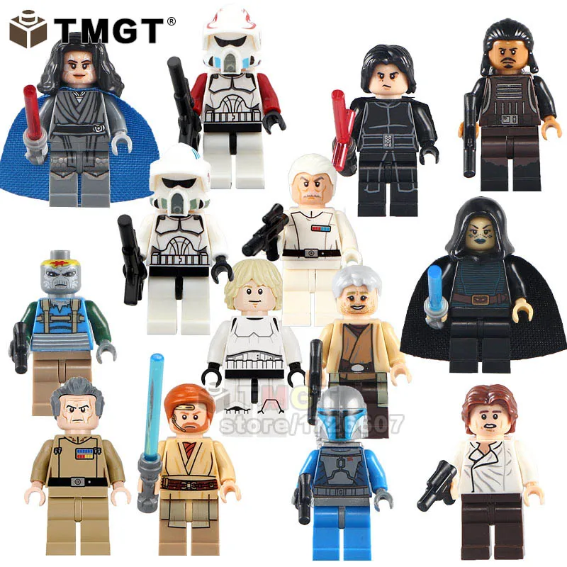 

1PC Big Promotion Orphee Ray Mandalorian Solider Barriss Offee Han Solo Kylo Ren Pharr Oola Shaak Building Blocks Kids Gift Toys