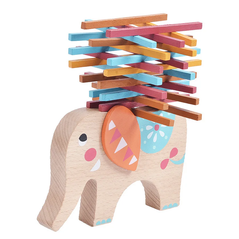 

Kids Wooden Toys Cteature Camels and Elephants Balance Beam Cartoon Cute Shape Children's Puzzle Educational Toys