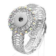 Новая мода SG0090 Красота со стразами устойчивыми очарование оснастки Jewelry браслет 8 видов цветов fit 18 мм кнопки ювелирные изделия