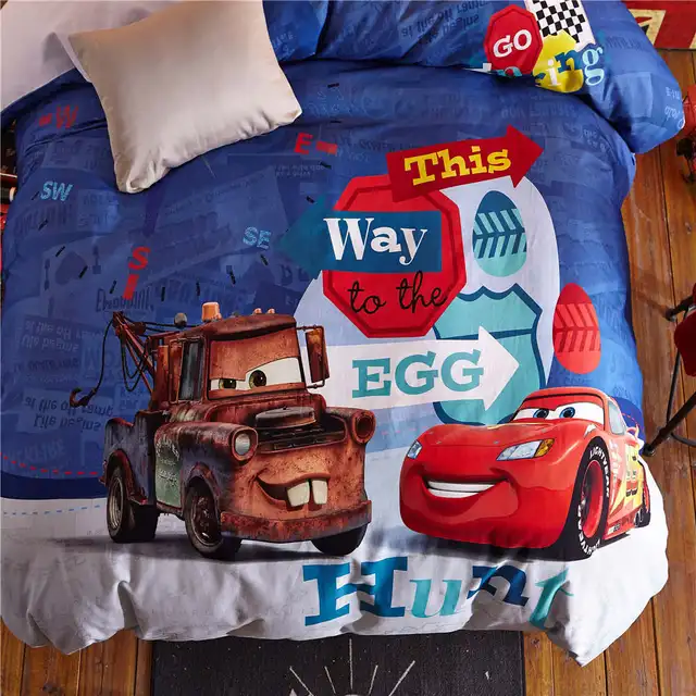 Lightning McQueen Cars Bedding Set Boys Bed Covers Sheets Cartoon