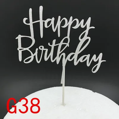 1 шт. творческий торт Топпер Happy флажки «С Днем Рождения» Красочные Микки золото для Семья День рождения украшения для выпечки, торта поставки