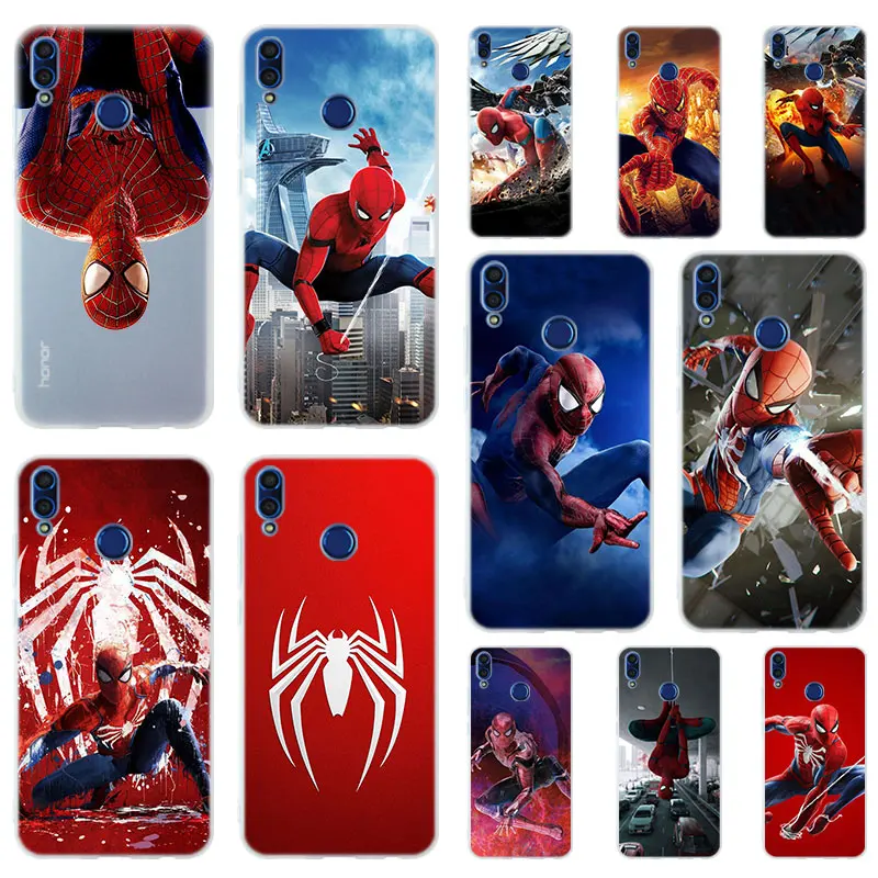 

MARVEL spiderman Soft TPU Case Cover For Huawei Honor 9 10 Lite 6X 7X 8X Max 7A 5.7inch 8A 8C V20 PLAY 9i