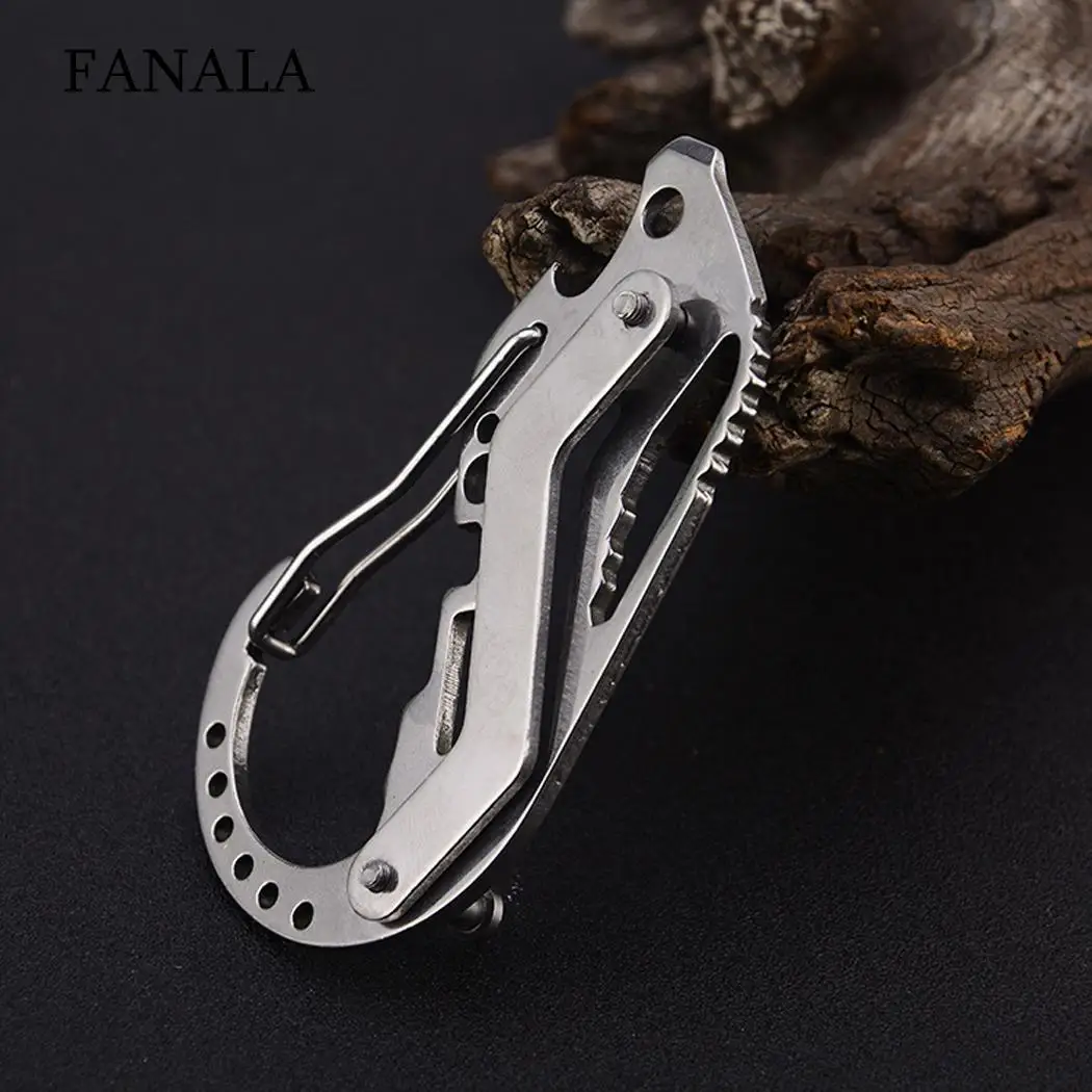 

2018 Multi Pocket Tool Unisex Keychain Carabiner Screwdriver Wrench Gear Key Holder Clip Folder Key chain No 9 Rubber Casual