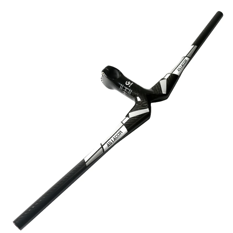 ASIACOM 3K Full Carbon Bicycle Handlebar Mountain MTB Bike Broken Wind Integrated Flat Sweep Bar 
