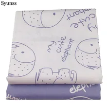 Синий слон Сделай Сам хлопчатобумажная ткань одеяло лоскутное изделие Скрапбукинг домашний текстиль украшение постельные принадлежности одежда Кукла швейная ткань Syunss