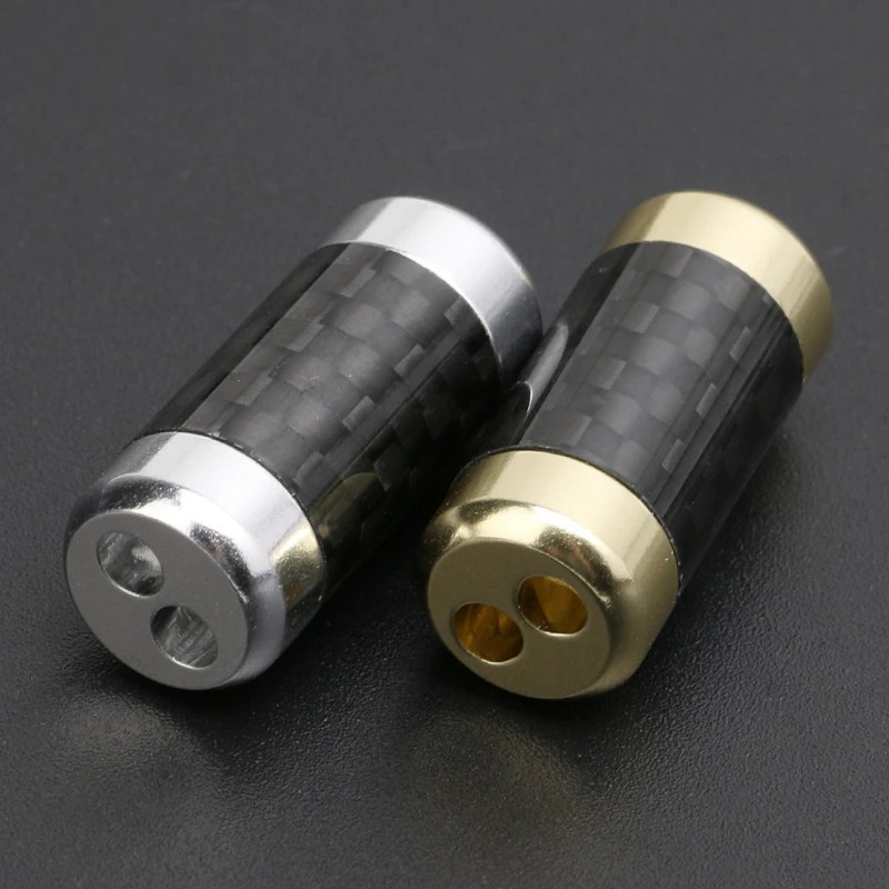 Черный/золотой/серебристый HiFi углеродное волокно брюки загрузки Y сплиттер 1 до 2 динамик RCA кабель аудио провод черный золото серебро