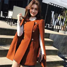 Новинка, двубортный Модный Плащ, блейзер, женский черный раздельный пиджак, пальто, женские повседневные Пиджаки, женский шерстяной плащ, пальто для женщин