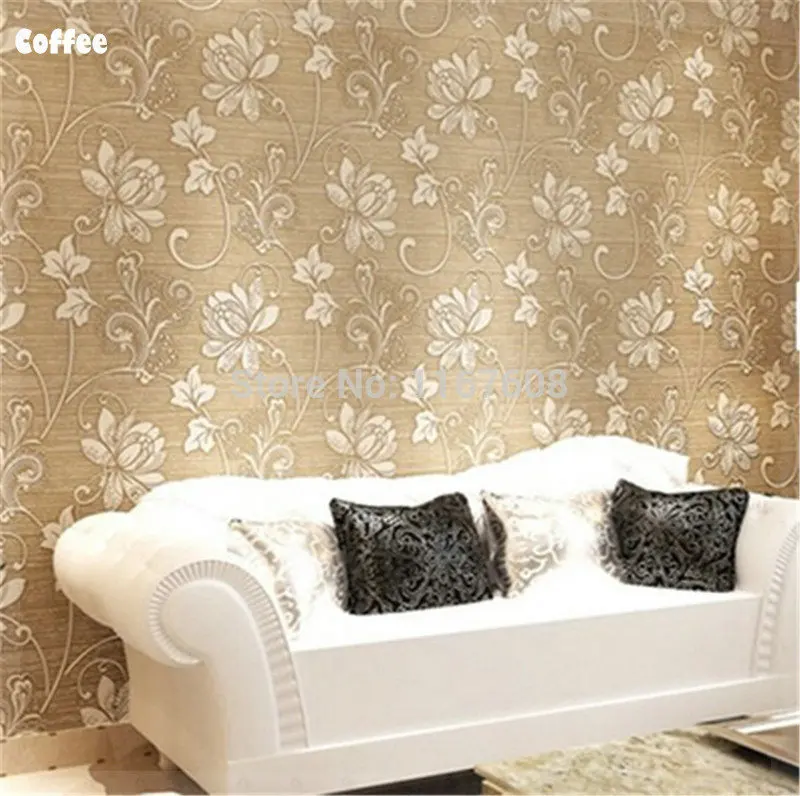 Living Tapete Ticken living room Wall paper sticker 10m Europe modern Tapete decor TV Wall paper decor of - Living Tapete