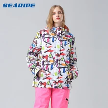 SEARIPE Winter Womens Ski suits High Quality Ski Jacket women Pants Snow Warm Waterproof Windproof Skiing And Snowboard jacket