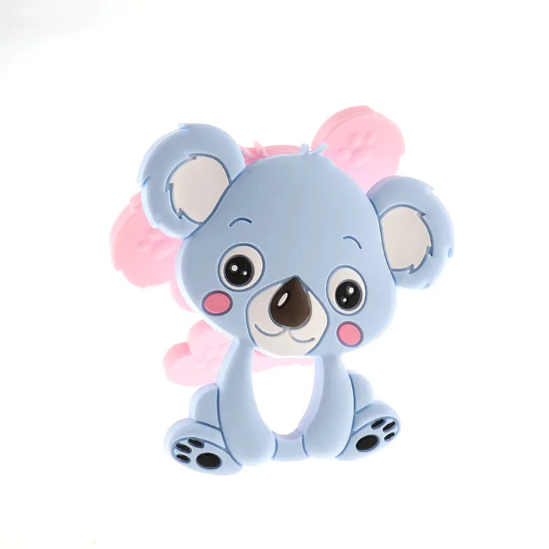 코알라 실리콘 Teether 동물 곰 Bpa 무료 젖니 목걸이 펜던트 액세서리, DIY 크리스마스 선물, 10 개