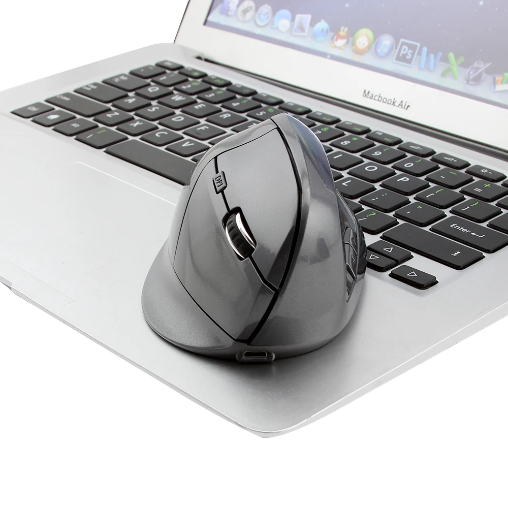 Wireless 2.4G Vertical Mouse Rechargeable Ergonomic Optical USB Mice 1600 DPI Computer Gaming Mause For Xiaomi Laptop PC Gamer