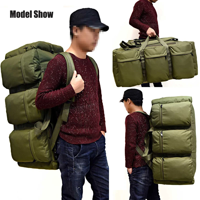 Mochila táctica militar de gran capacidad de 90 L para hombre impermeable Oxford senderismo Camping mochilas resistente al desgaste bolsa de viaje - 2