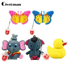New Pen Drive USB 2 0 Elephant Duck Pendrive 64GB Flash Drive USB Flash Drive Memory
