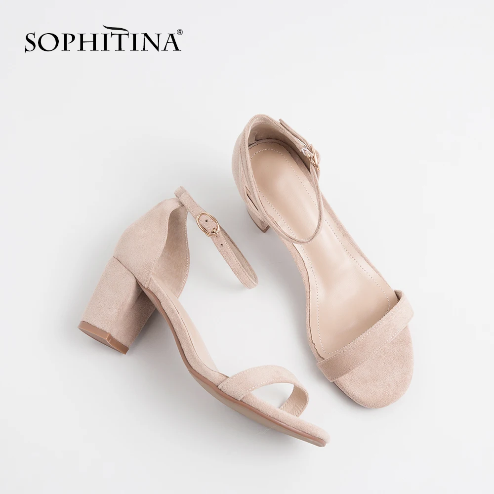 SOPHITINA/Модные женские сандалии на квадратном каблуке Летние классические офисные