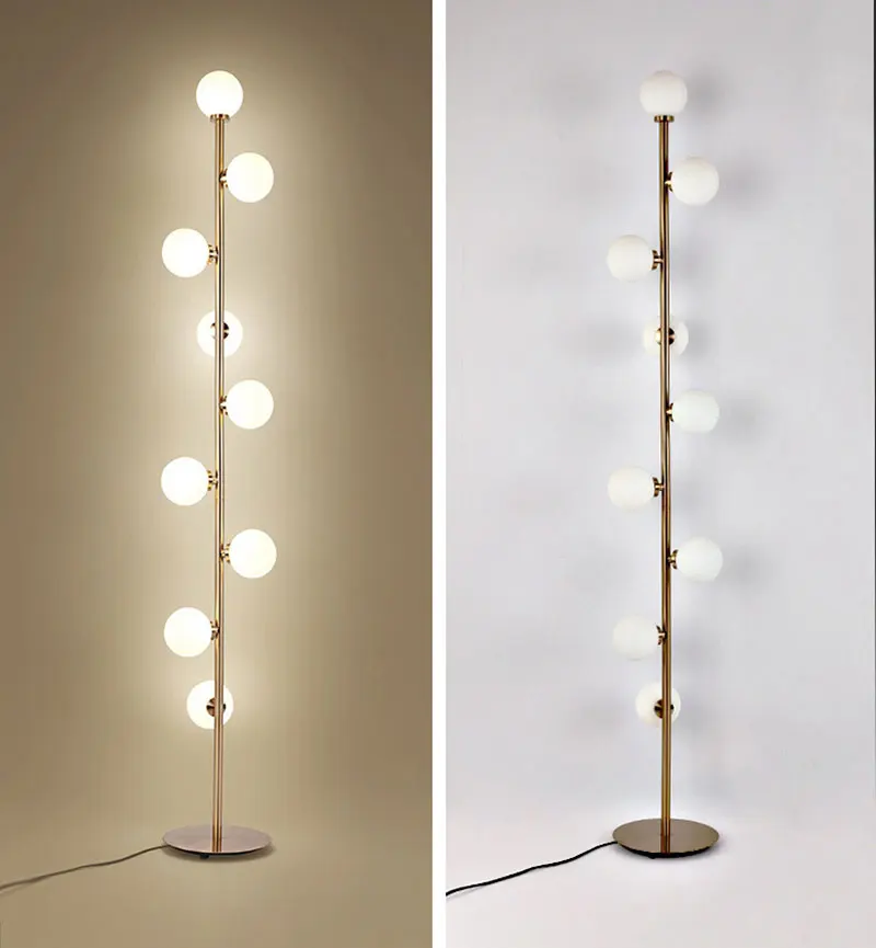 Modern LED Living Room Standing Lamp Nordic Simple Glass Ball Floor Lamp Home Deco Lighting Fixtures Bedside Lamps (15)