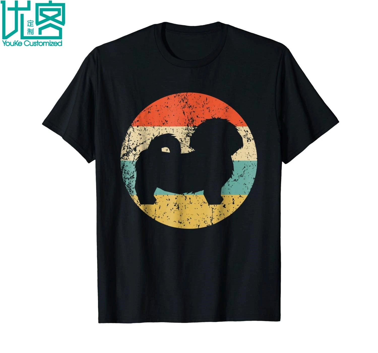 Shih Tzu рубашка Винтаж Ретро Shih Tzu собака футболка Летняя мужская футболка с коротким рукавом