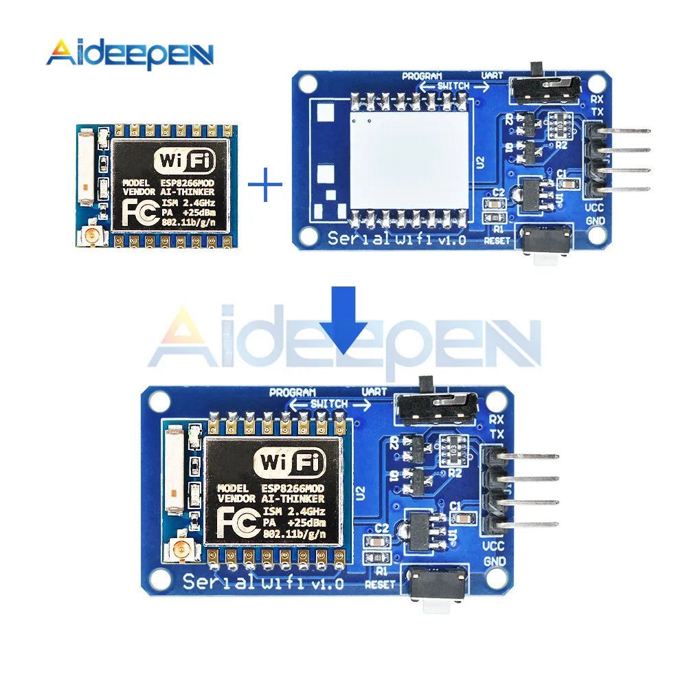 

ESP8266 ESP-07 Remote Serial Port WIFI Wireless Module Intelligent Housing System Wifi Driver Developent Adapter Board Module