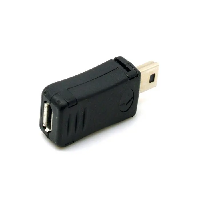 2 шт. мини USB штекер к Micro 5pin гнездо и Мини Гнездо папа адаптер черный Бесплатная