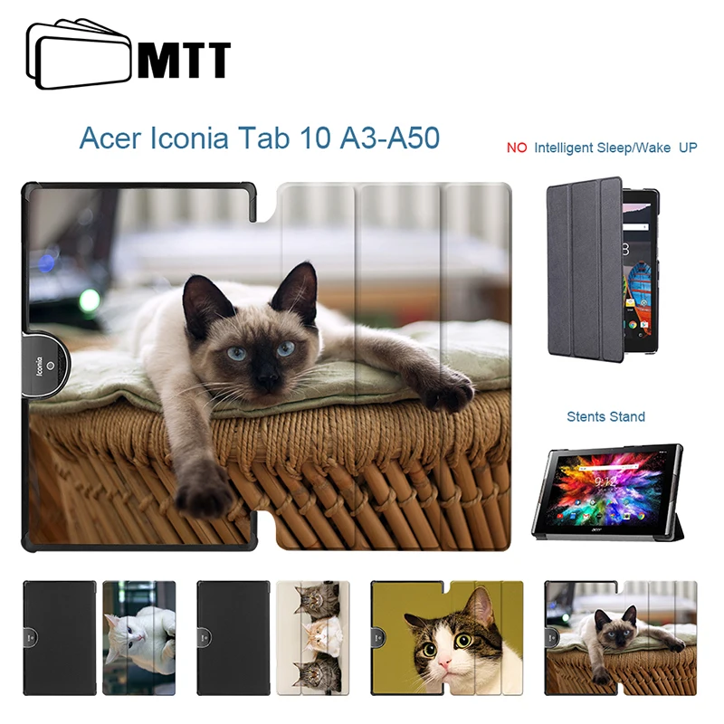 MTT Cute Pet Cats TriFold PU Leather For Acer tab 10 A3-A50 Cover for Acer Iconia One 10 A3-A50 A3 A50 10.1 MTT Cute Pet Cats TriFold PU Leather For Acer tab 10 A3-A50 Cover for Acer Iconia One 10 A3-A50 A3 A50 10.1