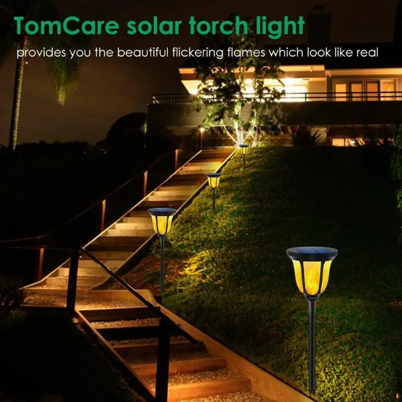 

2pcs 96LED LED Solar Flame Lamp Flickering Flame Light Outdoor Waterproof Yard Torch Lamp Garden Light Path verlichting Zaklamp