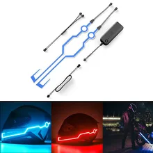 

Motorcycle Helmet Light Mode Kit Helmets Night Riding Signal Flashing Lights Stripe Bar Cool Helmet Light For Cycling Safety