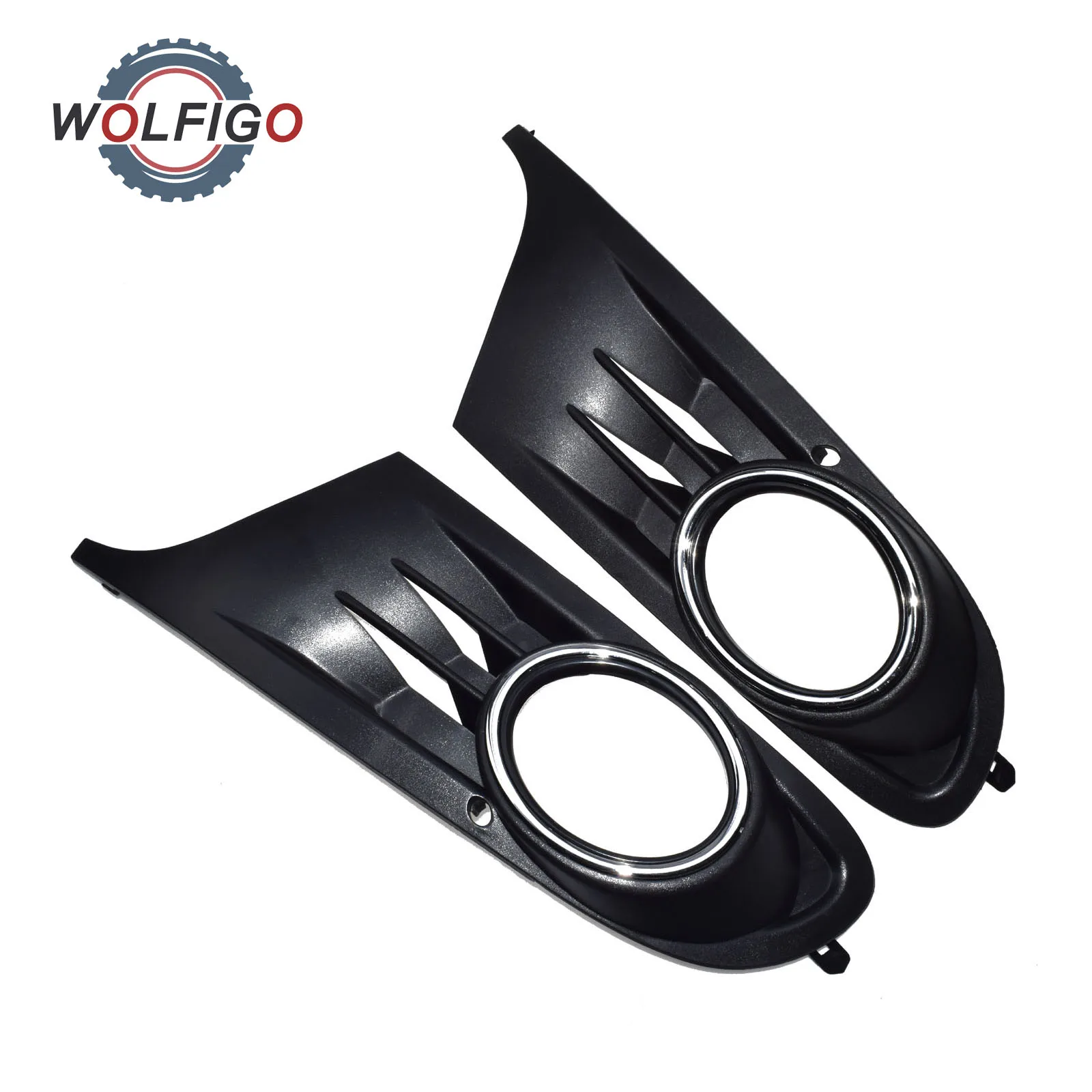

WOLFIGO New Front Left Right Convex Lens Fog Light Fog Lamp Grill for VW Jetta Golf MK6 2010-2014 5K0853666,5K0853665
