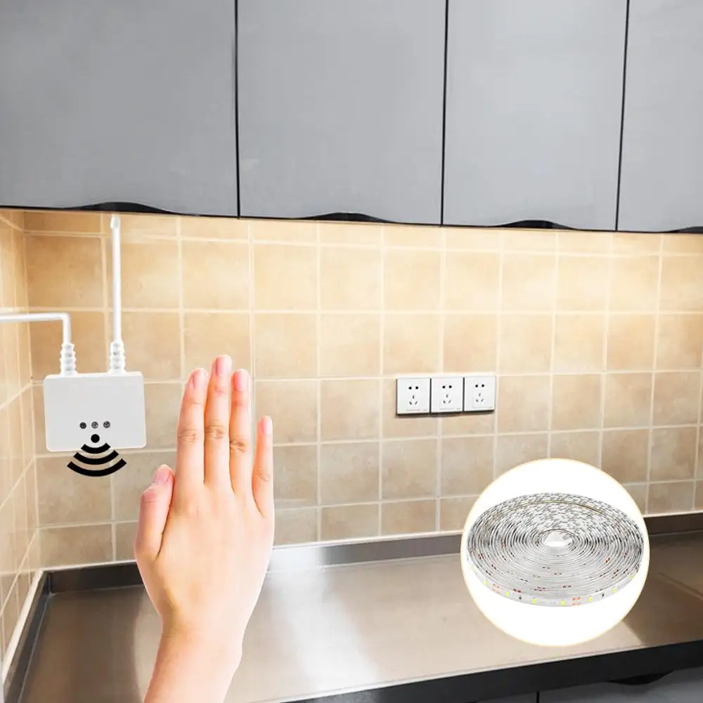 

DC12V Sweep Sensor Dimmer LED Cabinet light IR Hand Wave Motion Sensor led Lamp tape kitchen closet Bedroom Decoration lighting