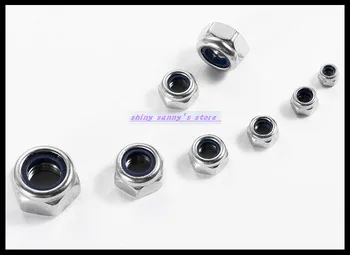 

Metric Thread DIN985 M2 M2.5 M3 M4 M5 M6 M8 M10 M12 304 Stainless Steel Hex Head Nylon Insert Lock Stop Nuts Brand New