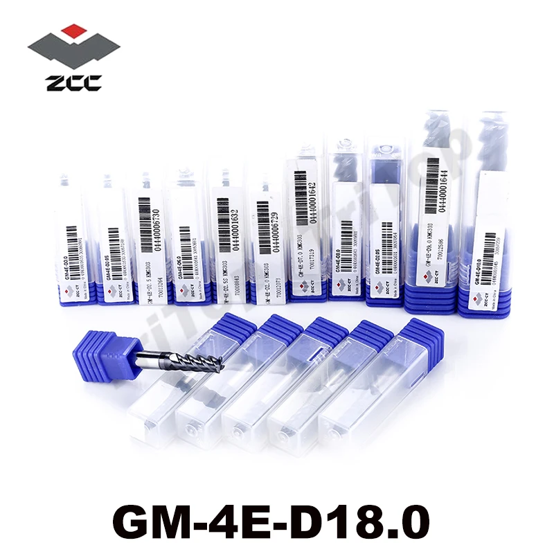 ZCC.CT GM-4E-D18.0  4 flute flattened end mills  TiAIN coated  Solid Carbide milling cutter d 18mm