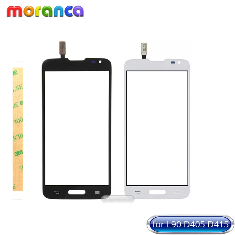 

4.7'' Screen for LG L90 D415 D405 Touch Screen Digitizer Front Glass Sensor Lens Panel Black White Touchscreen + 3M Tape