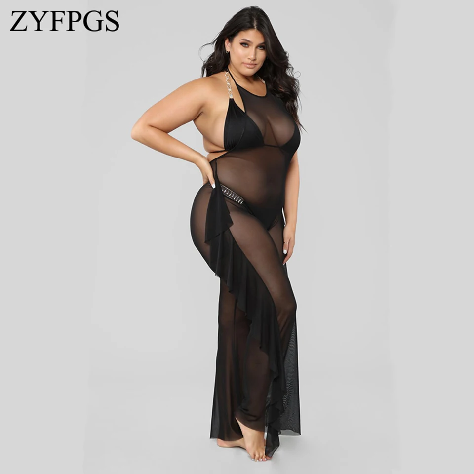 ZYFPGS 2019 Women Bodysuit Lace long Elasticity Solid Sexy Fat Womens Jumpsuit Fashion Fitness Tassel Decoration Plus Size Z1209 ZYFPGS 2019 Women Bodysuit Lace long Elasticity Solid Sexy Fat Womens Jumpsuit Fashion Fitness Tassel Decoration Plus Size Z1209
