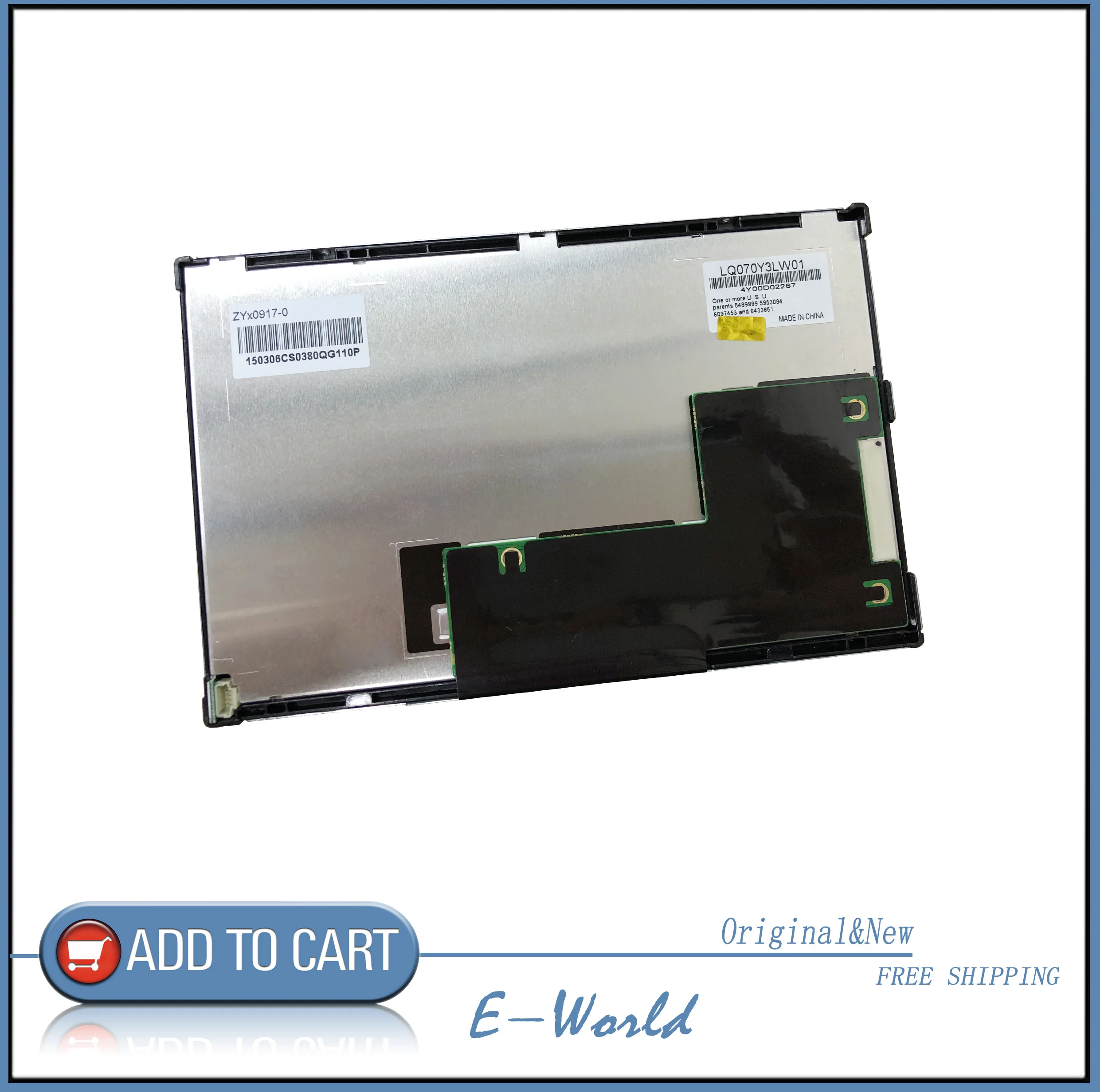 

Original 7inch LCD screen LQ070Y3LW01 ZYx0917-0 free shipping