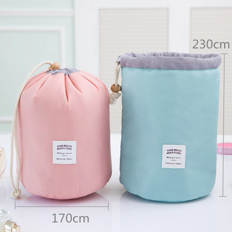 Do-Not-Miss-Drop-ship-drawstring-barrel-shaped-women-cosmetic-Bag-High-quality-makeup-organizer-storage