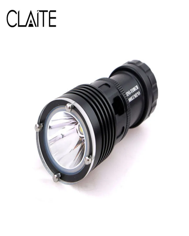 

CLAITE 900LM 10W XM-L2 U2 LED LED Diving Flashlight Waterproof Mini Torch Portable Lantern Lights Underwater Photography Light