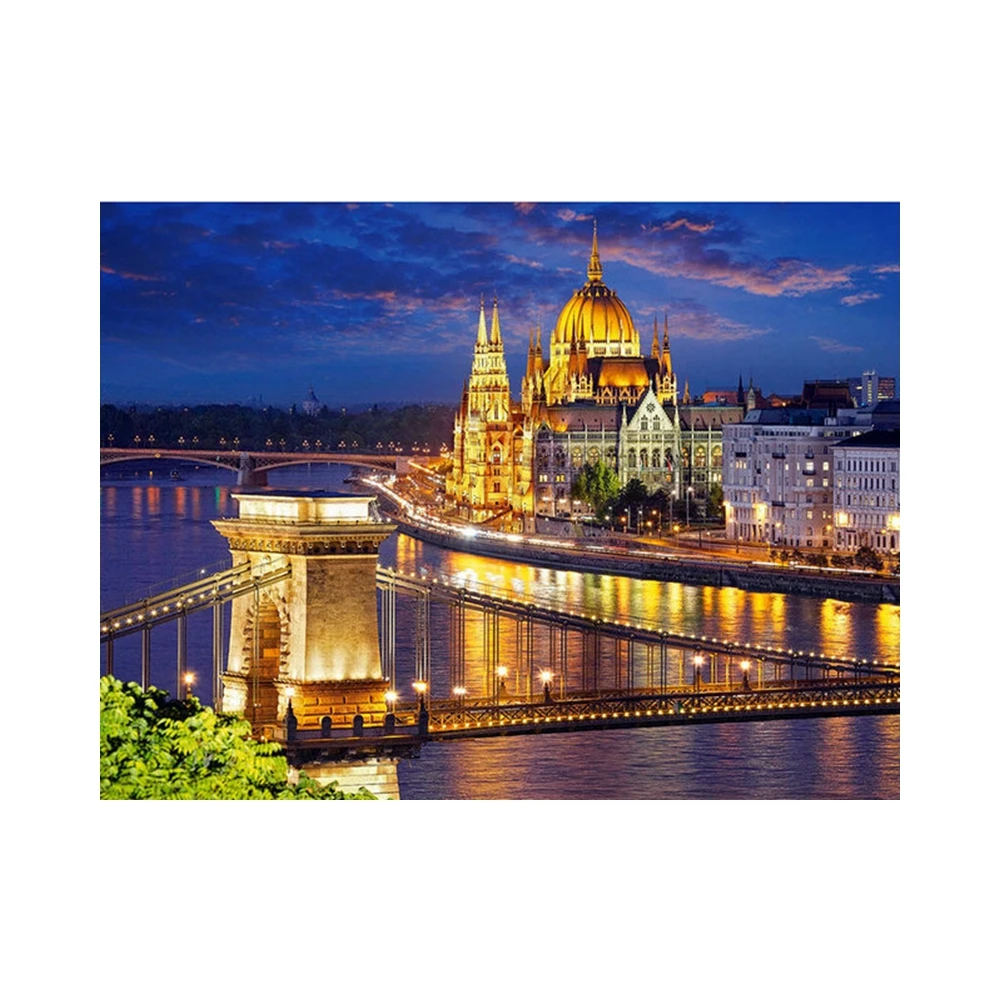 5D Diamond Painting City night scene 100% full drill Home decoration